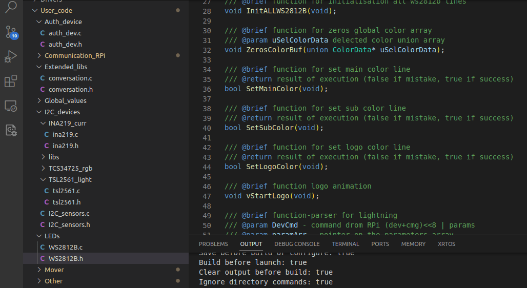 Example of code style